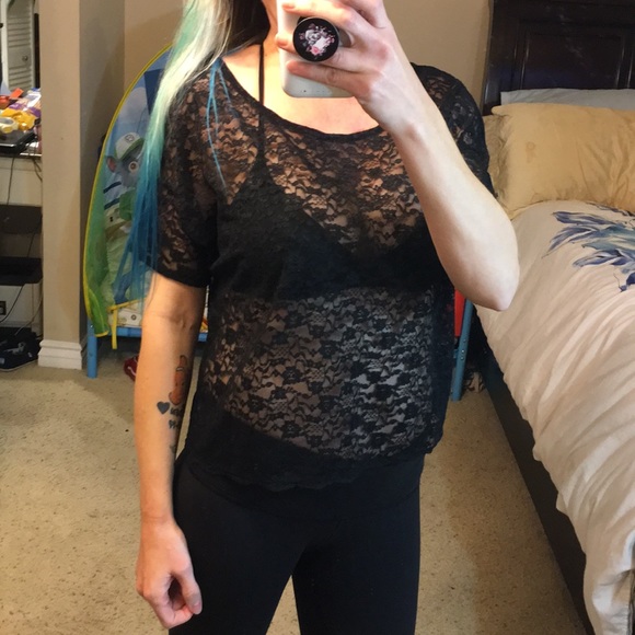 NWOT VS BLACK LACE SHIRT - Picture 3 of 8